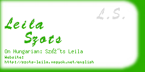 leila szots business card